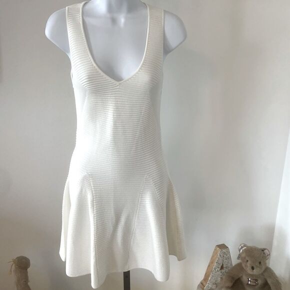 Olivaceous Ribbed Mini Dress (S) - Picture 1 of 5